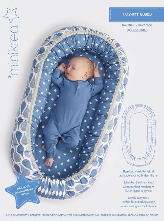 90900 Babynest - papirmønster | Bebek Ürünleri | Nyfødte babyer