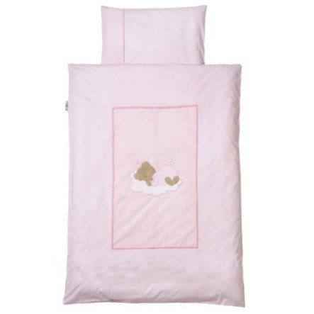 Easy Baby Sängkläder 80x80 Sleeping Bear Rose (415-82)