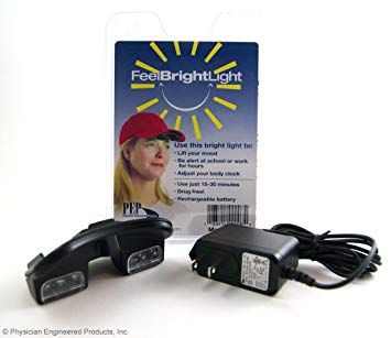 Feel Bright Light Portable Light Therapy Device with Rechargable Battery  and Charger
