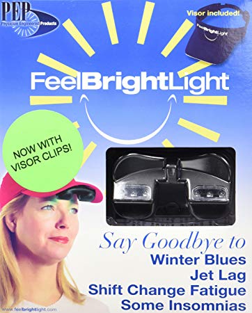 Deluxe Feel Bright Light Portable Light Therapy Device with Visor &  Rechargable Battery
