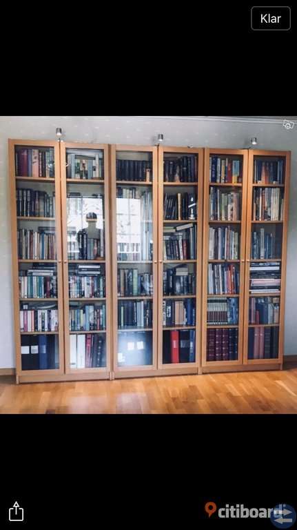 Billy oxberg vitrinskåp / bokhylla med dörrar