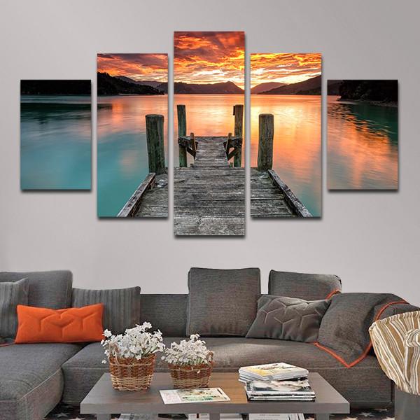 Jump In The Lake Multi Panel Canvas Wall Art