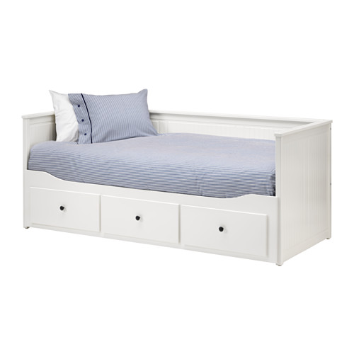 Daybed with 3 drawers/2 mattresses HEMNES white, Meistervik firm in