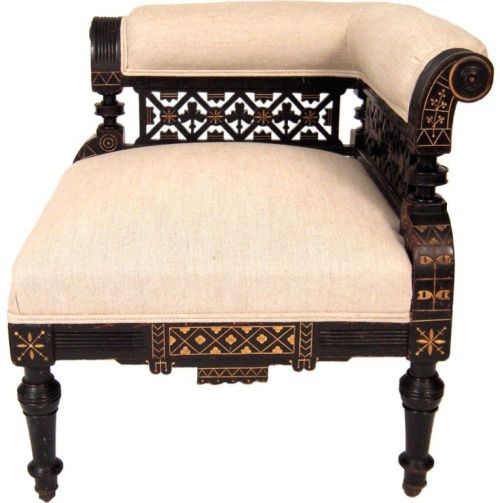 Eastlake parcel gilt and ebonized corner chair, c. 1875. | Furniture
