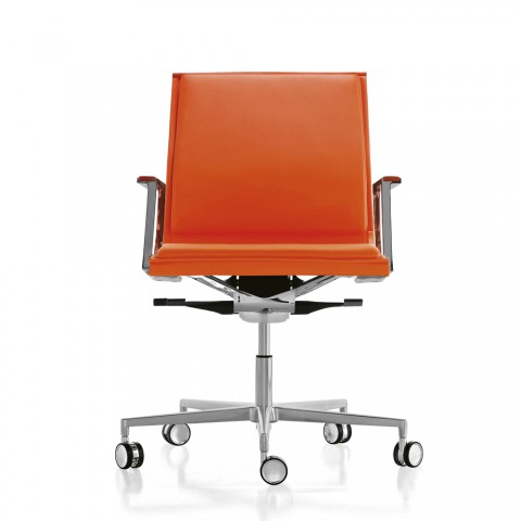 Ergonomisk kontorsstol med läder eller tyg Nulite Luxy