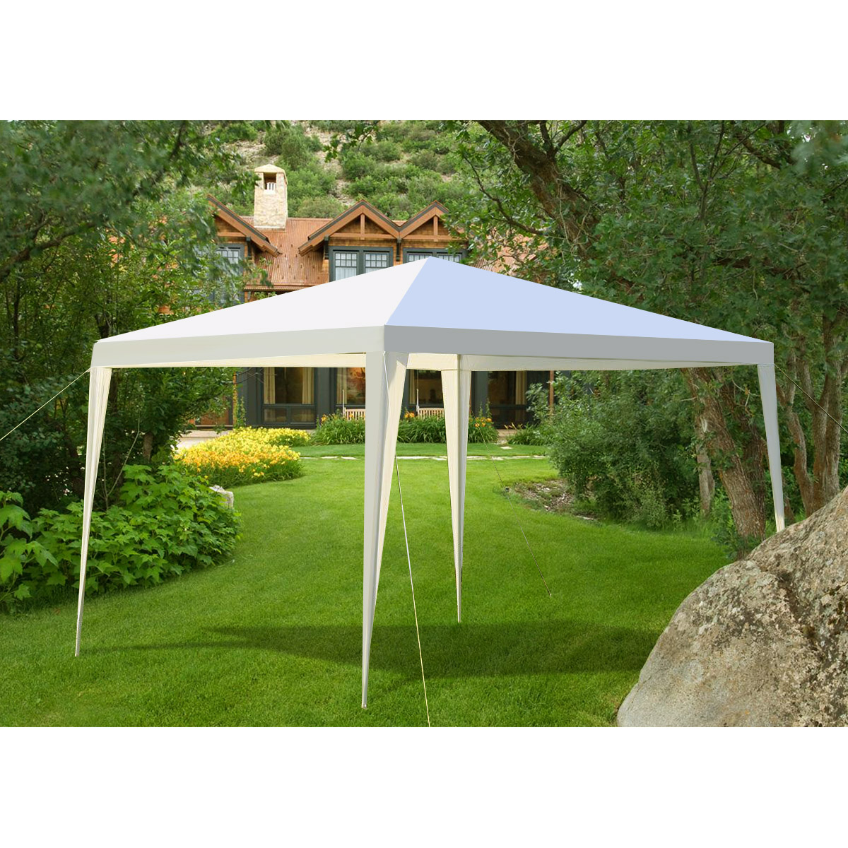 Gymax Outdoor Heavy Duty 10'x10' Canopy Party Wedding Tent Gazebo Pavilion  Cater Event