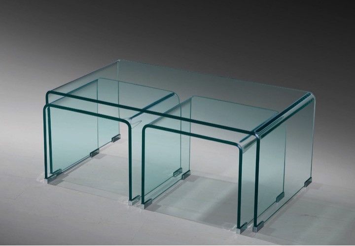 Claire Sofabordssæt med 3 glasborde
