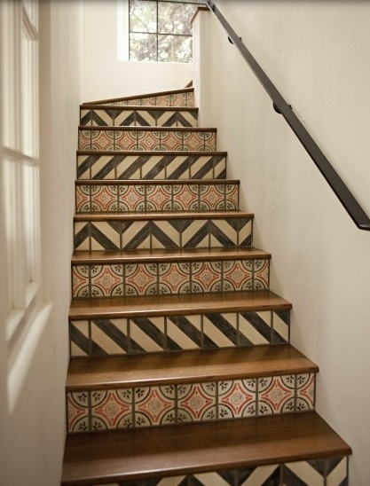 Stair tiles | trappor | Rustik inredning, Hus och Trappa