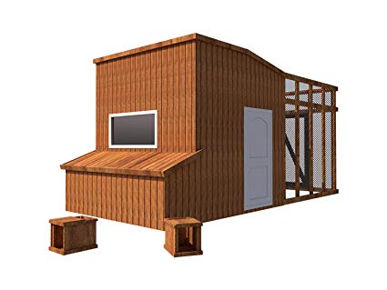 Chicken Coop Plans DIY Poultry Hen House with Run Kennel 8'x10' Build Your  Own