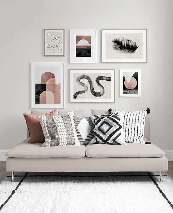 Picture wall inspiration | Stylish gallery walls at Desenio.co.uk