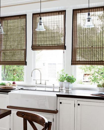 Bamboo blinds are still ideal for capturing a modern yet cosy feel