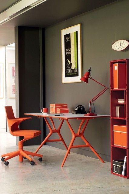 orange | Color inspirations | Kontor, Arbetsplats och Vardagsrum