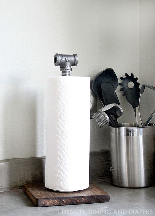 Industrial Paper Towel Holder Tutorial | *DIY Crafts | Decoración de
