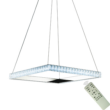 fyrkantig cirkel kristall ljuskronor modern matsal lampa hängande