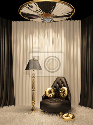 Canvastavlor: Lyxiga möbler i kungliga interiör