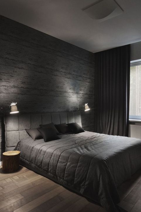 20+ Modern Bedroom Decorating Ideas For Men | Home | Black bedroom