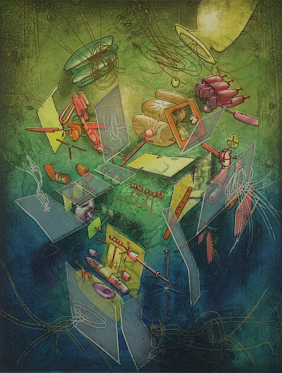 Oeuvre L'Instant (Work The Moment) - Roberto Matta | Davidson Galleries |  Antique Modern Contemporary Works On Paper
