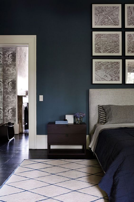 Ny färg i sovrummet | dark bedrooms | Sovrum mörkt, Sovrum blå och