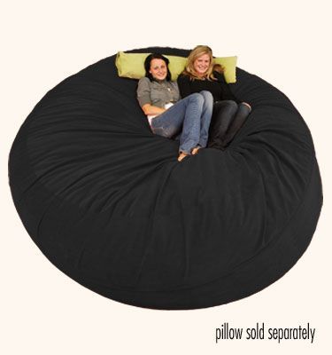 Large Bean Bag Chair - 8 ft Sack Micro Suede Black. Mix the room