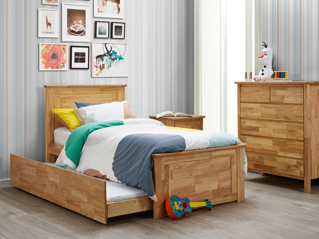 HARDWOOD SINGLE TRUNDLE BED - Moderno - Dormitorio infantil - de B2C