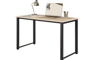 47 tums kontorsdisk moderna enkla dator skrivbord bärbara skrivbord  skrivbord med rymliga trä toppen och metall ben studio kontor arbetsstation  för