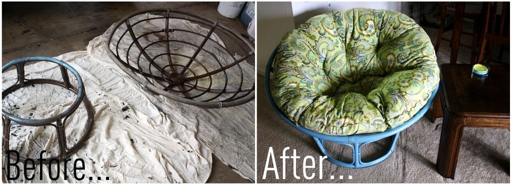 How-To: Makeover a papasan chair--and all she had was the frame she