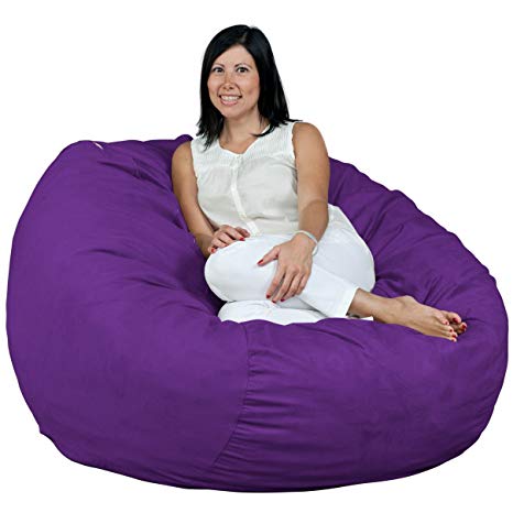 FUGU Bean Bag Chair, Premium Foam Filled 4 XL, Protective Liner Plus  Removable Machine Wash Purple Cover