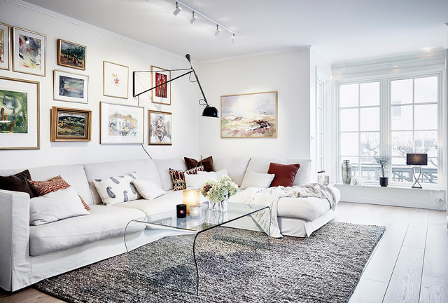 Modern inredning med rustika inslag - Scandinavian - Living Room