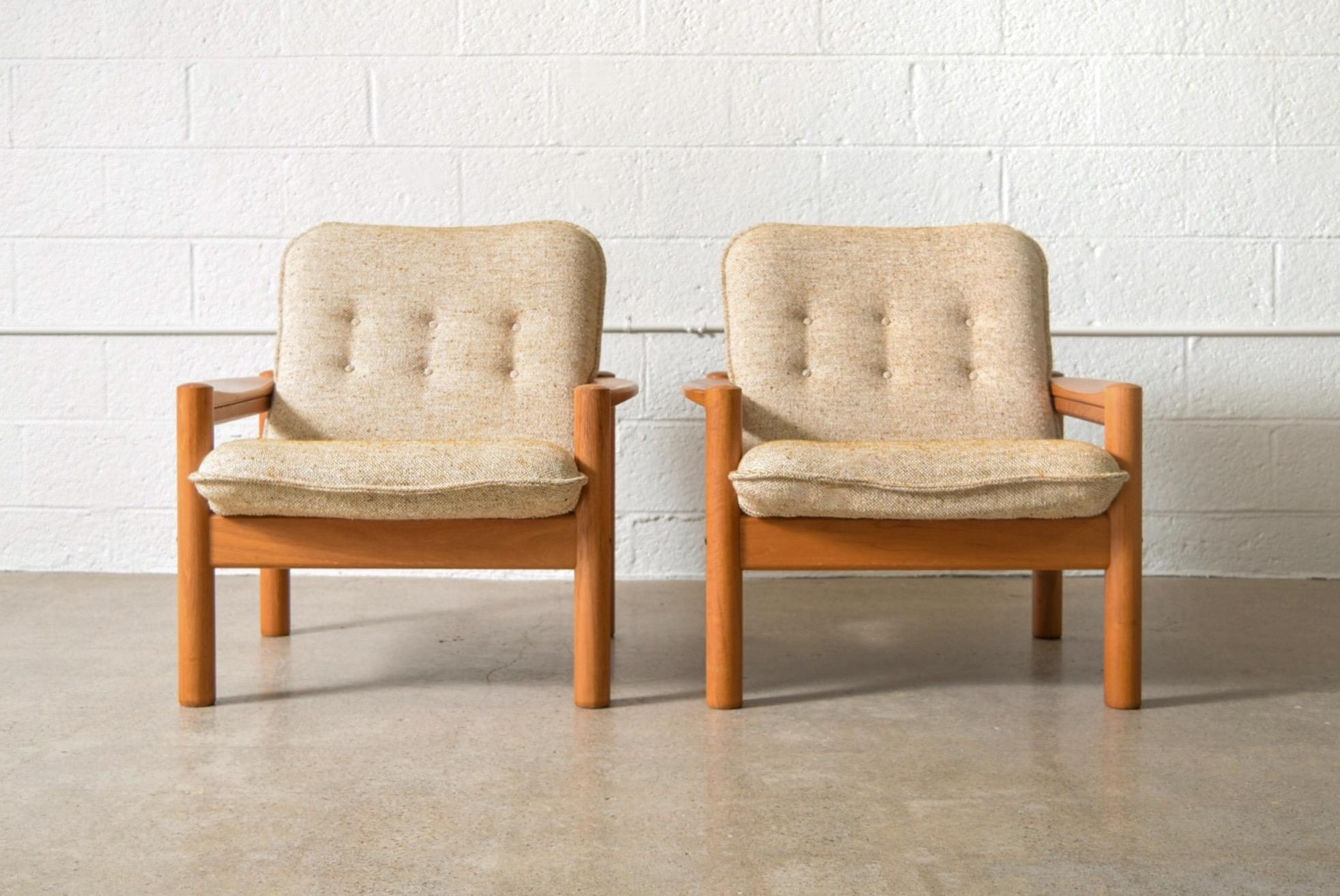 Danish Modern Domino Mobler Lounge Chairs - A Pair