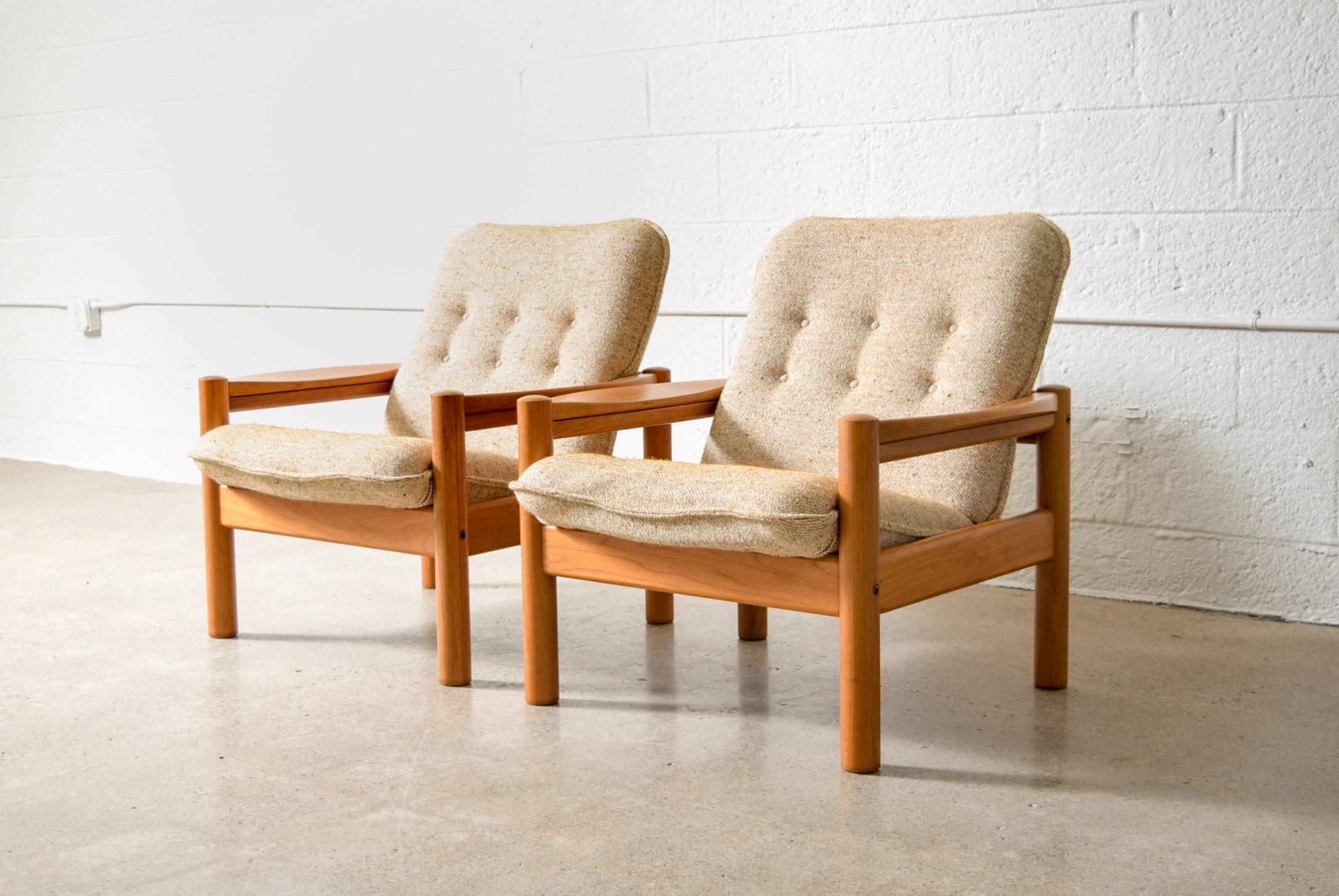 Danish Modern Domino Mobler Lounge Chairs - A Pair