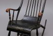 GUNGSTOL, trä/svart, 1800-tal. Furniture - Armchairs & Chairs