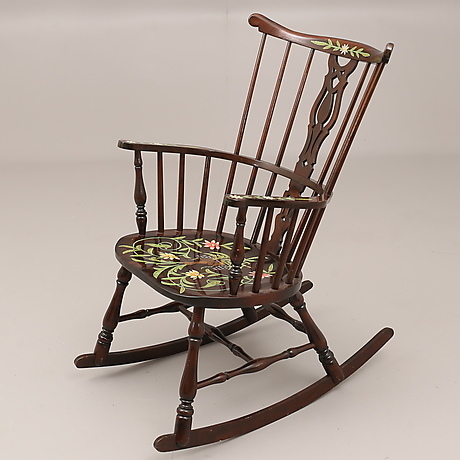 GUNGSTOL, bemålat trä, Gemla. Furniture - Armchairs & Chairs - Auctionet