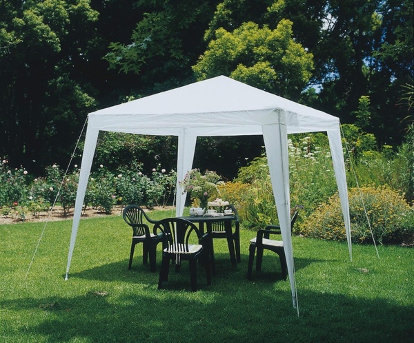 3x3m White Gazebo Canopy Marquee Outdoor Waterproof Awning Garden Party  Tent PE (NOT SENT TO PO. BOX / Hawaii / Alaska)