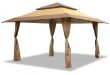 Z-Shade 13 x 13 Foot Instant Gazebo Canopy Tent Outdoor Patio Shelter, Tan  Brown