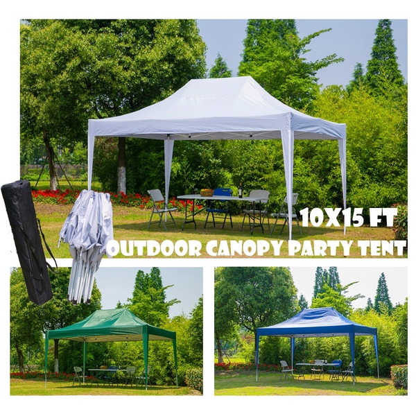10x15 Ft Outdoor Pop Up Canopy Party Tent Heavy Duty Gazebos Shelters for  Events Wedding Carry Bag