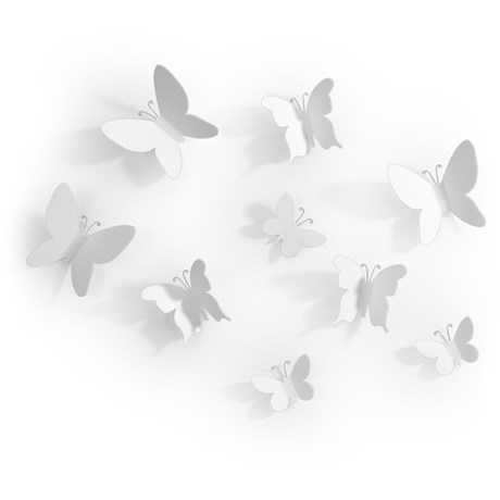 Väggdekoration - Mariposa fjärilar, 9 st | Bluebox.se