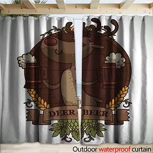 Amazon.com : warmfamily Indoor Outdoor Curtain Deer with Two Mugs of