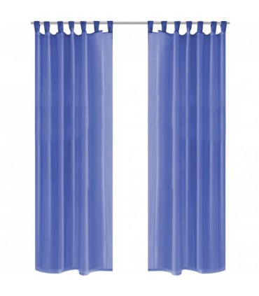 Køb online voile-gardiner 2 stk. 140x245 cm kongeblå