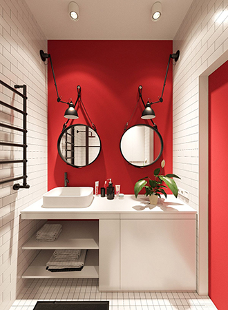 red bathroom paint colors