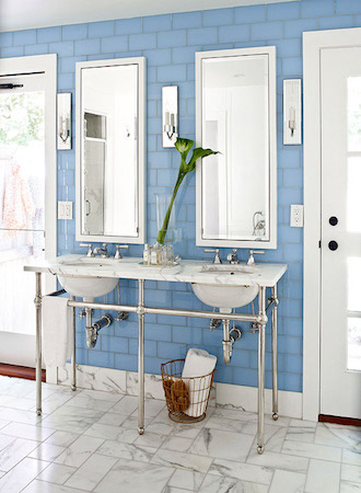 dusty blue bathroom paint colors 