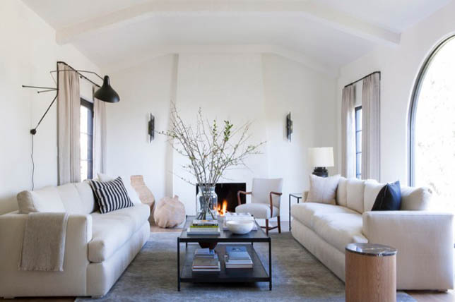 blush tones Living Room Interior Design Trends 2019
