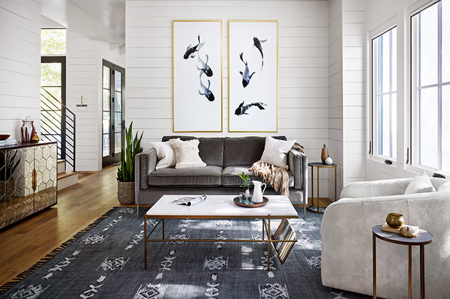 tribal inspired living room rugs