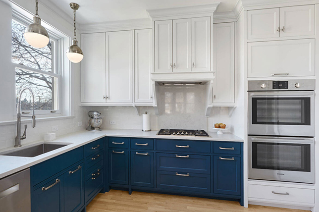 blue and white modern kitchen ideas