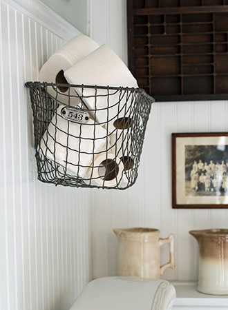 Bathroom Storage Ideas hanging basket