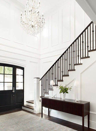 paneled wall staircase ideas