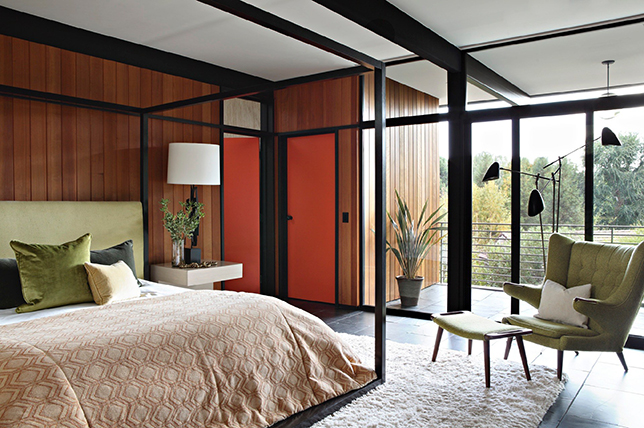 mid century modern bedroom interior design