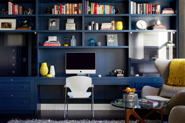inky blue bästa interiörfärg för kontor
