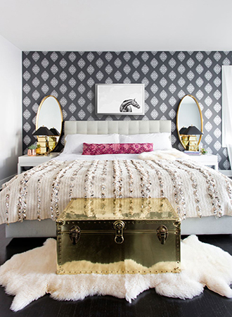 geometric bedroom wallpaper ideas 2019
