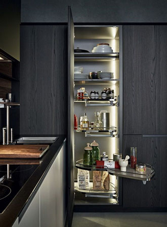 sliding kitchen cabinet pantry ideas