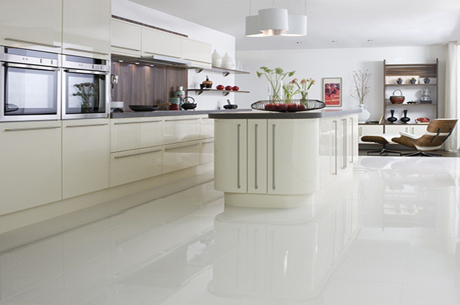 white laminate Kitchen Flooring ideas 2019